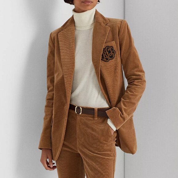 LAUREN RALPH LAUREN BULLION CORDUROY BLAZER - Picture 2 of 4